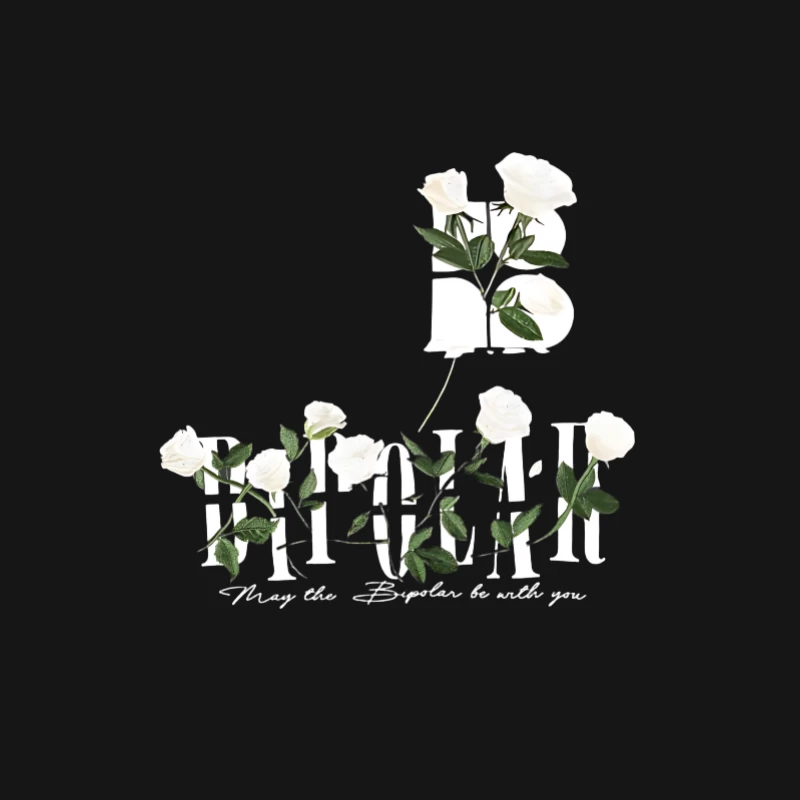 Graphiques de roses blanches avec texte Homme Manches Longues T-Shirt