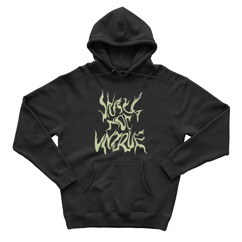 Grün verformte Schrift Herren Pullover Hoodie