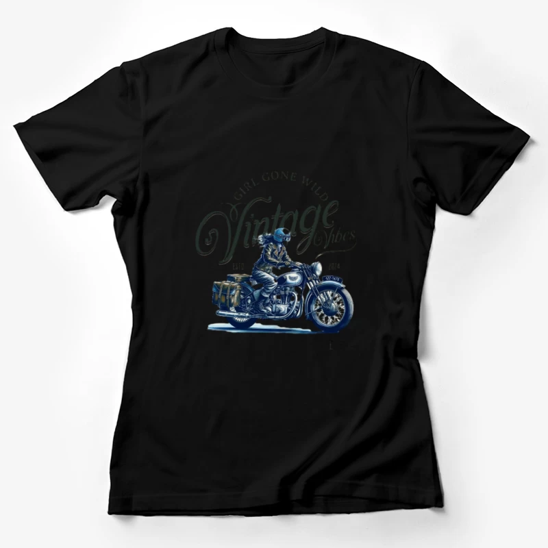 Vintage Motorradfahrer Design Damen T-Shirt