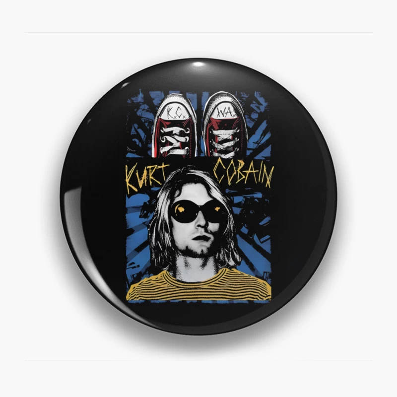 Kurt Cobain Retro Pin