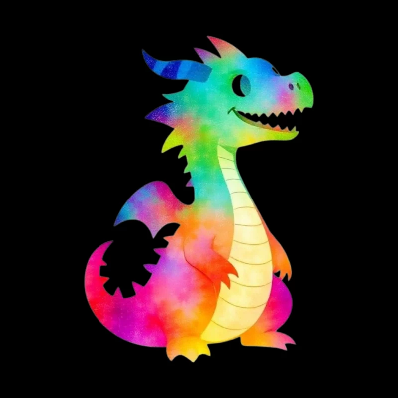 Colorful Cartoon Dragon Character Pin