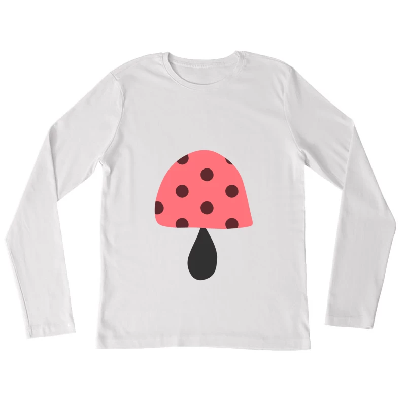 Champignon mignon à pois rouges Femme Manches Longues T-Shirt