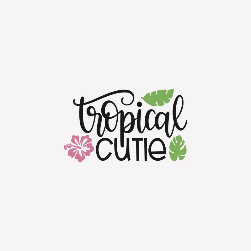Design Tropical avec Fleurs et Feuilles Femme T-Shirt