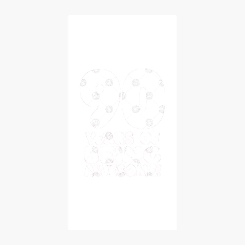 90 Years Of Being Awesome - Funny Birthday Design iPhone Case