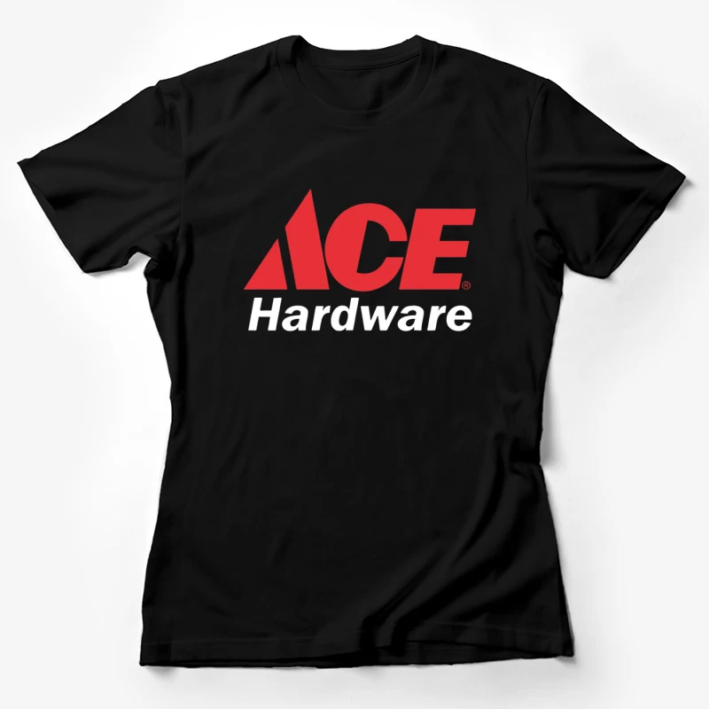 Ace Hardware Store Logo in Red and White Design Female T-Shirt