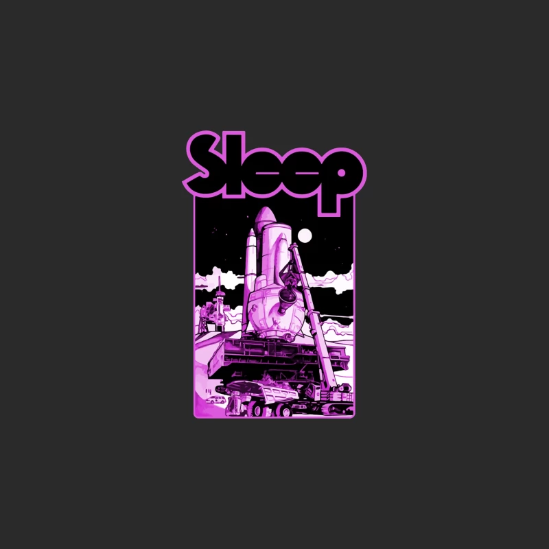 Sleep Band's Purple Rocket Industrial Space Art Baseball Cap