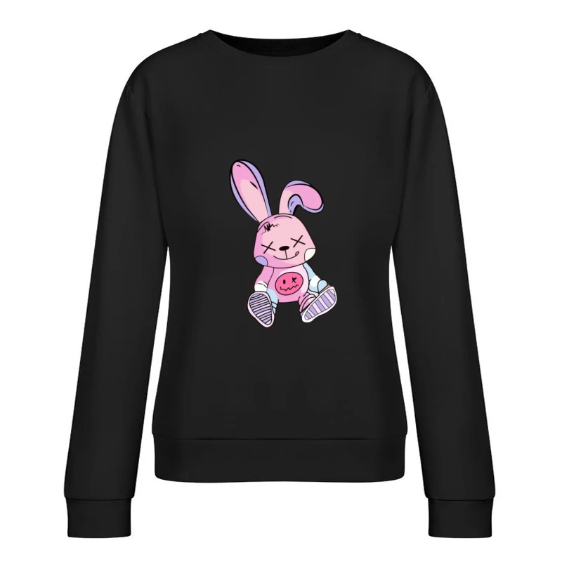Niedliches Häschen-Spielzeug mit Nähten Damen Pullover Sweatshirt