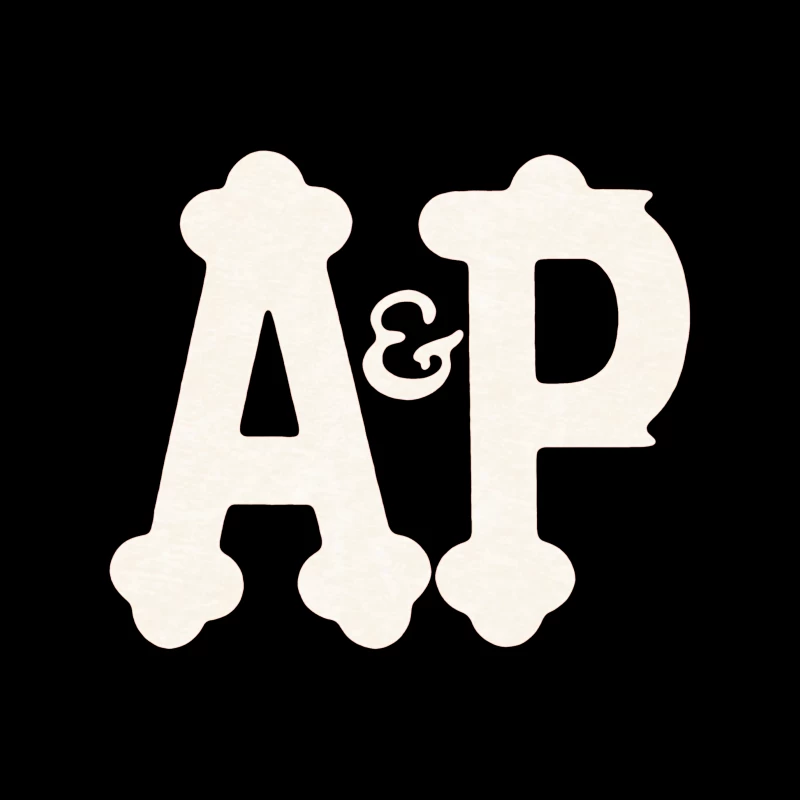 Decorative White AP Letters with Ampersand Tapestry