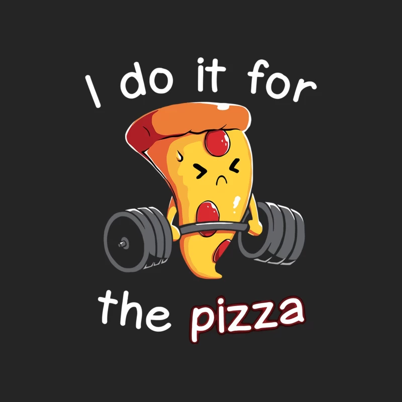Cartoon Pizza Slice Weightlifting: Funny Food Character at the Gym Female Pullover Sweatshirt
