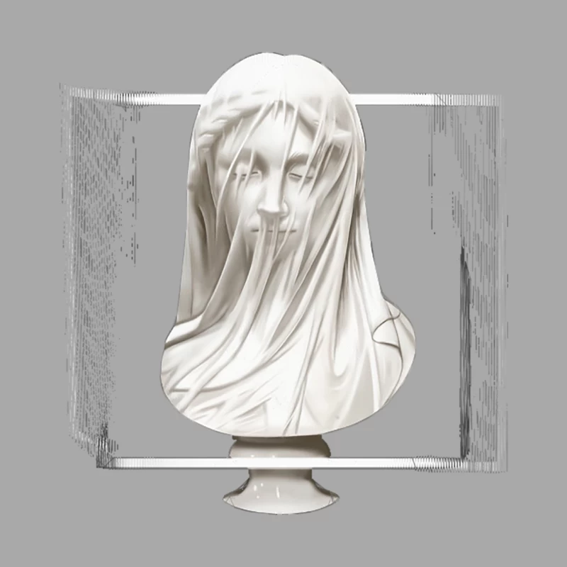 Aesthetic Statue Glitch 2 Graphic DesignIllustration Female Pullover Hoodie