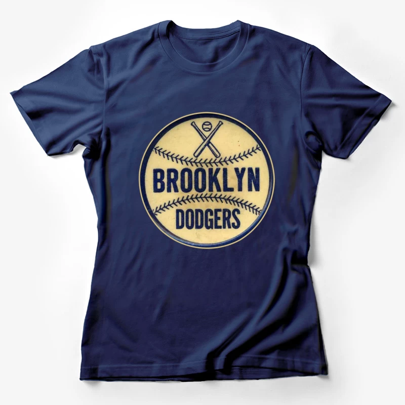 VINTAGE BROOKLYN DODGERS Female T-Shirt