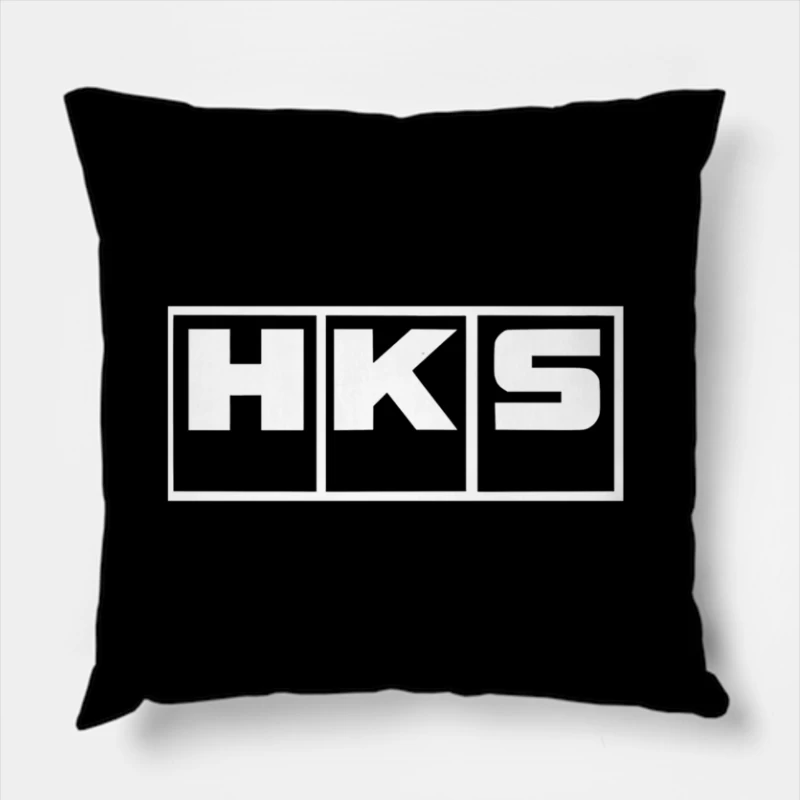 HKS Automotive Performance Brand Logo Throw Pillow