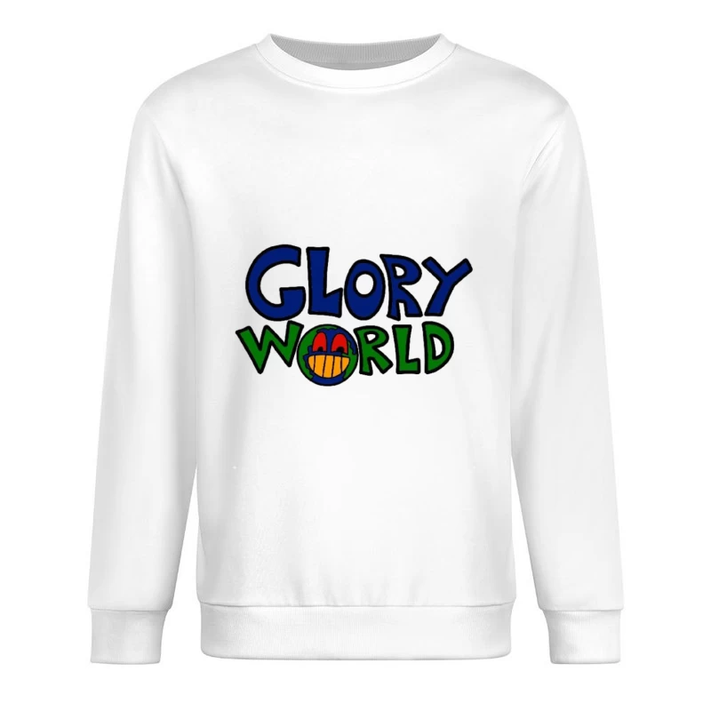 Glory World Logo mit lächelndem Globus Herren Pullover Sweatshirt