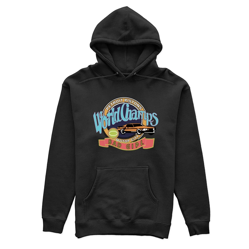 Logo Retrò Detroit Pistons Campioni del Mondo Felpa con cappuccio Donna