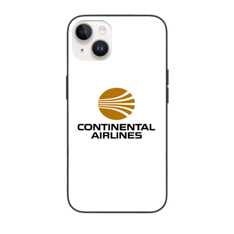 Continental Airlines Vintage Corporate Logo with Gold Globe Design iPhone Case