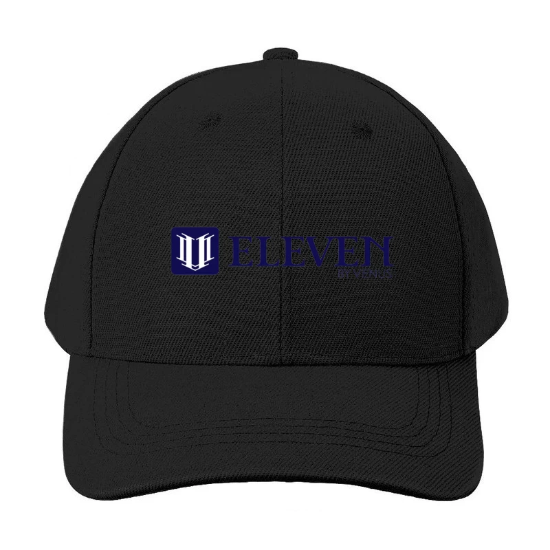 Modern Navy Blue Eleven by Venus Logo Design Baseball Cap