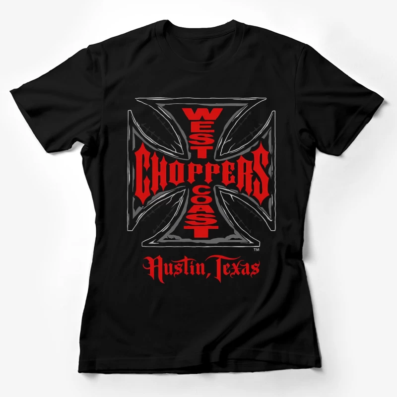 West Coast Choppers Austin Texas Custom Motorcycle Logo Female T-Shirt