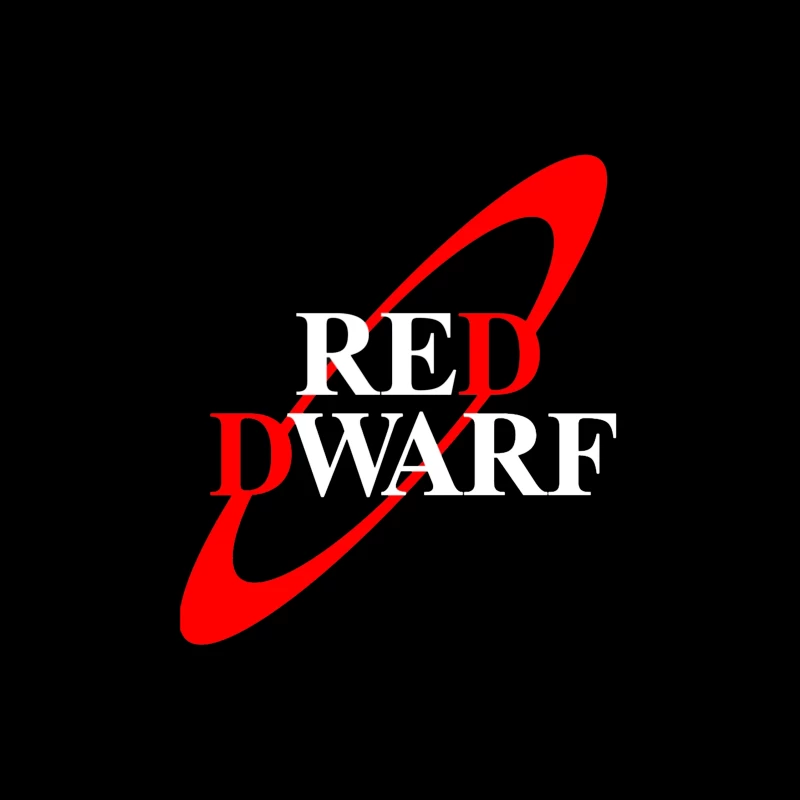 Red Dwarf Science Fiction TV Series Logo Throw Pillow