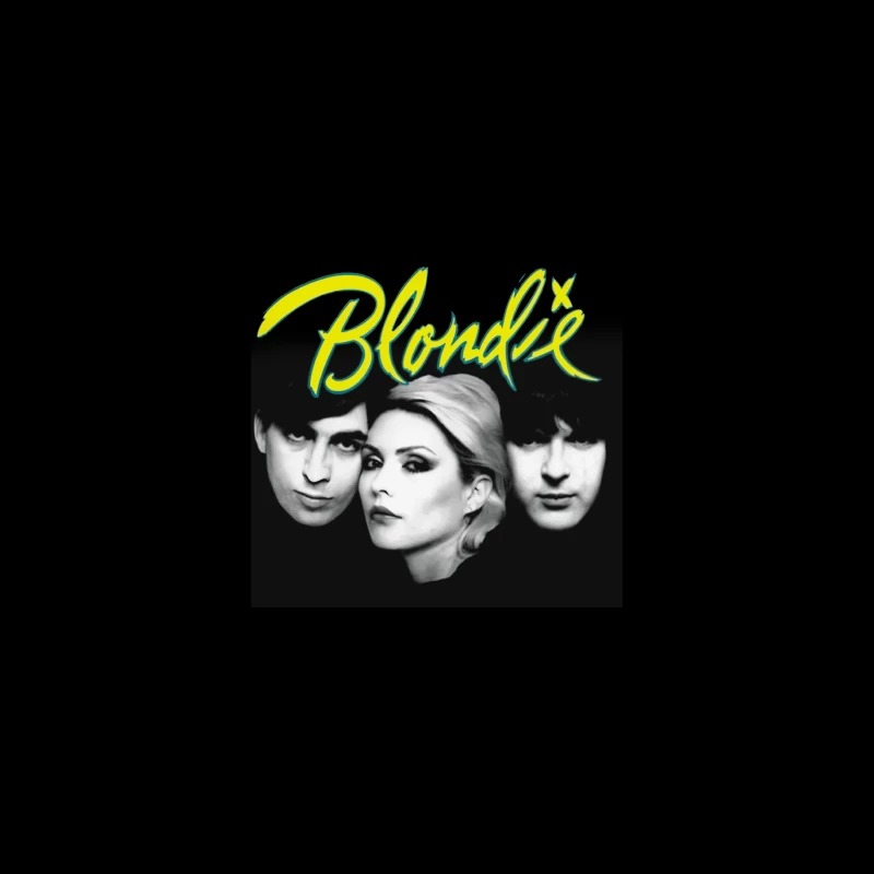 Iconic Black and White Portrait of New Wave Band Blondie Desk Mat