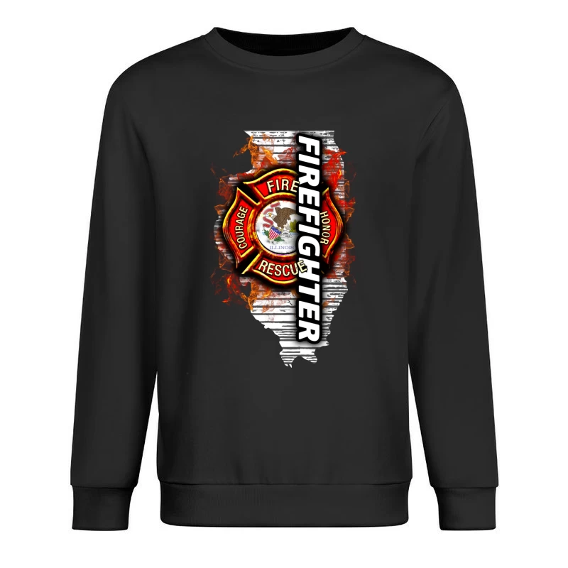 Emblème de pompier de l'Illinois Homme Sweat-shirt à enfiler