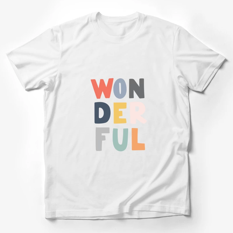 Texte coloré - Mot 'Wonderful' Homme T-Shirt