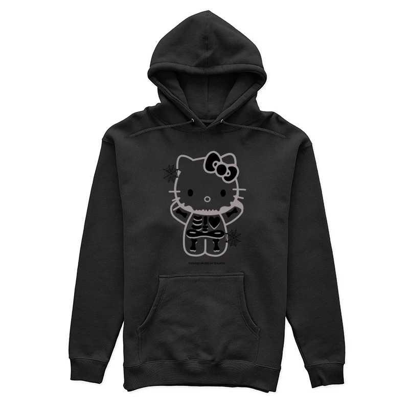 Skelett Hello Kitty Design mit Spinnennetzen Damen Pullover Hoodie