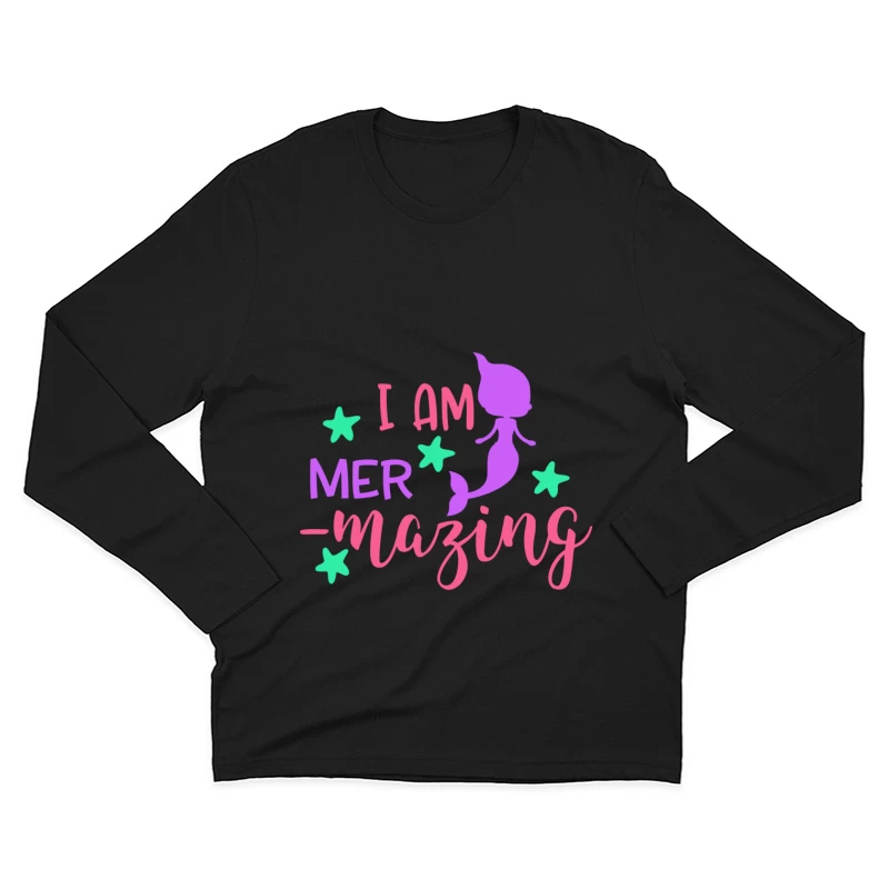 Je suis incroyable, sirène magique colorée Homme Manches Longues T-Shirt