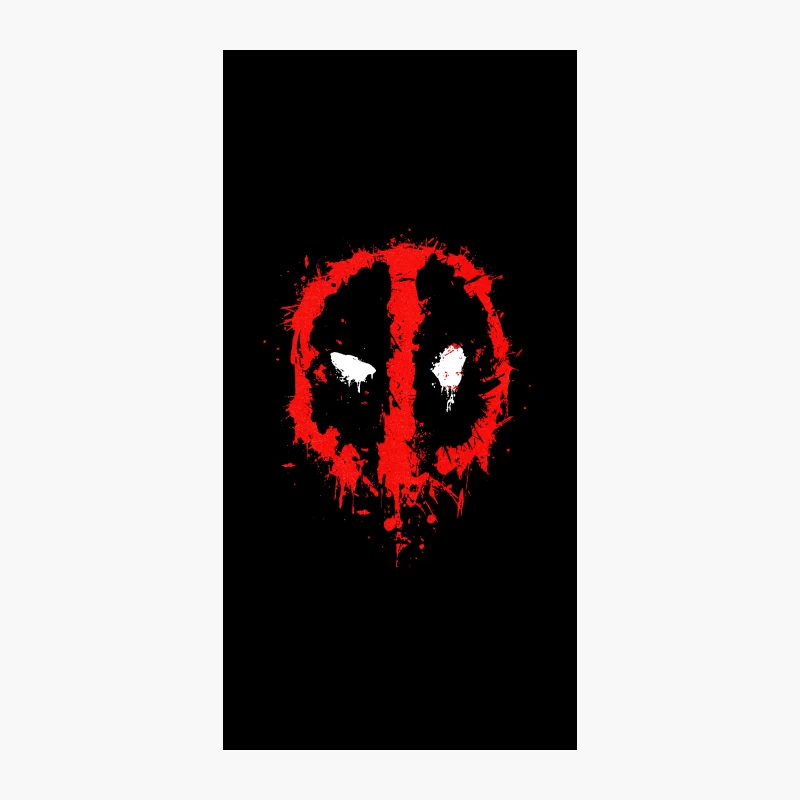 Deadpool's Bloody Emblem: A Splattered Superhero Symbol iPhone Case