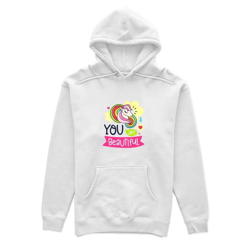 Illustration de licorne colorée avec message inspirant Femme Sweat à capuche