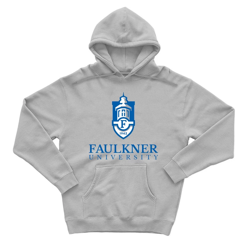 Faulkner University Logo - Educational Shield with Church Spire Design from 1942 Male Pullover Hoodie