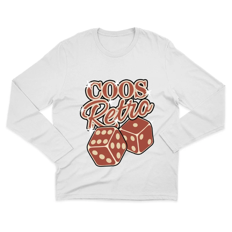 Retro Glückswürfel Design Herren Langarm T-Shirt
