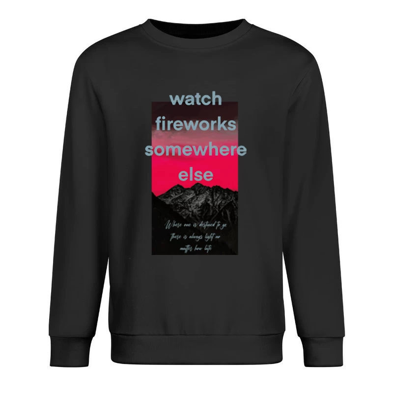 Landschaftsgrafik mit motivierenden Zitaten Herren Pullover Sweatshirt