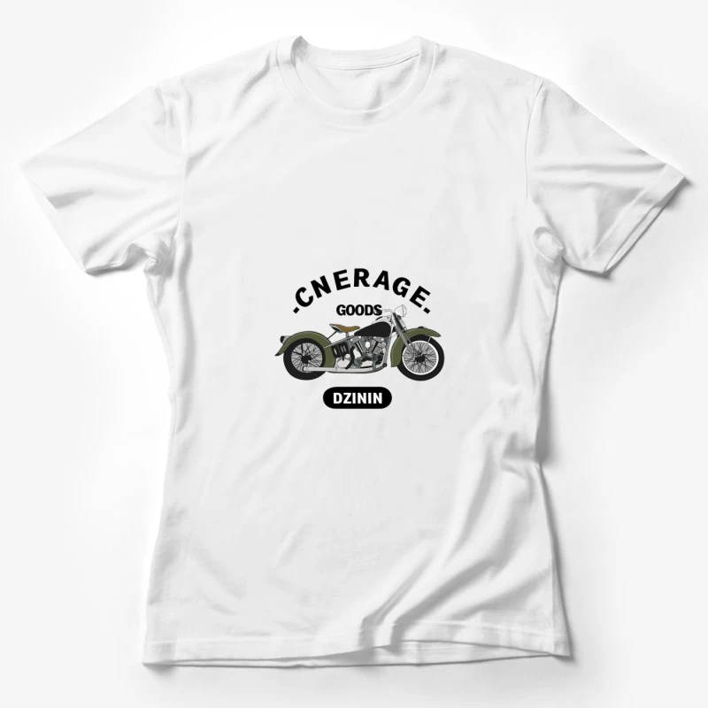 Vintage Motorrad Logo auf Motorradbekleidung Damen T-Shirt