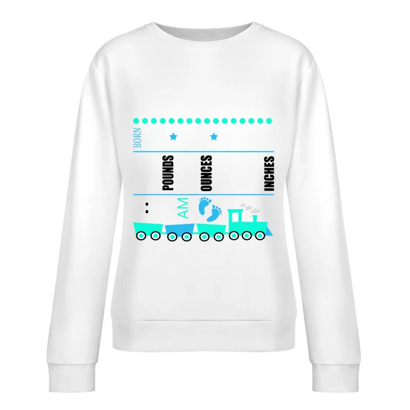Annonce de naissance avec train Femme Sweat-shirt à enfiler