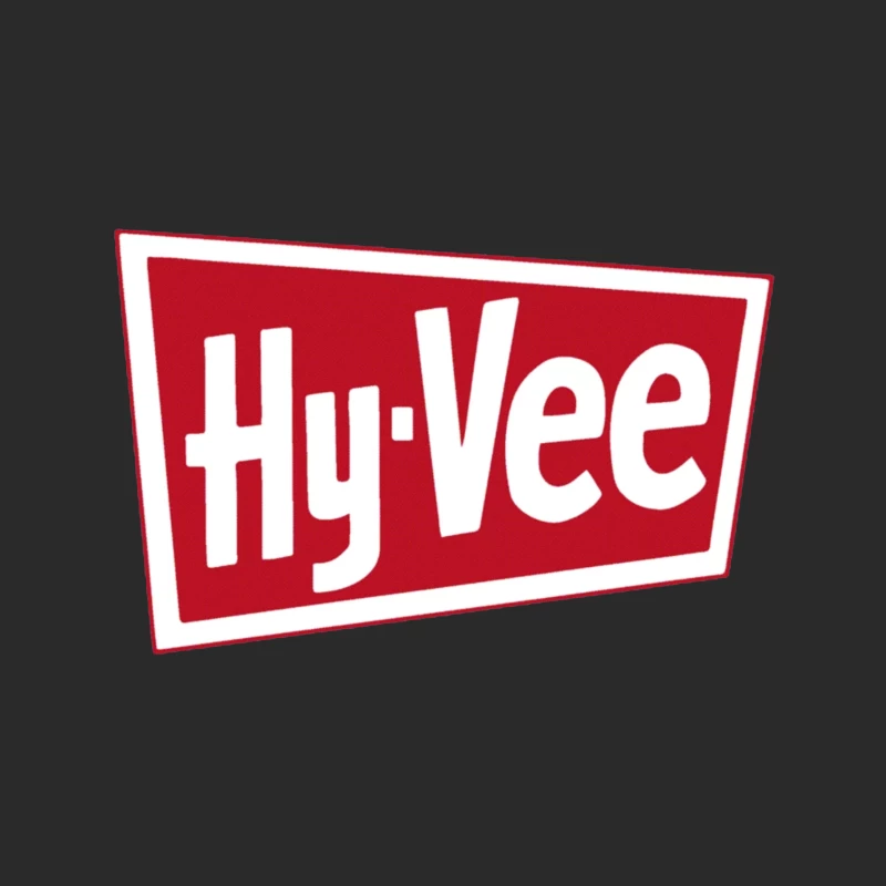 Hy-Vee Supermarket Chain Logo in Red and White Baseball Cap