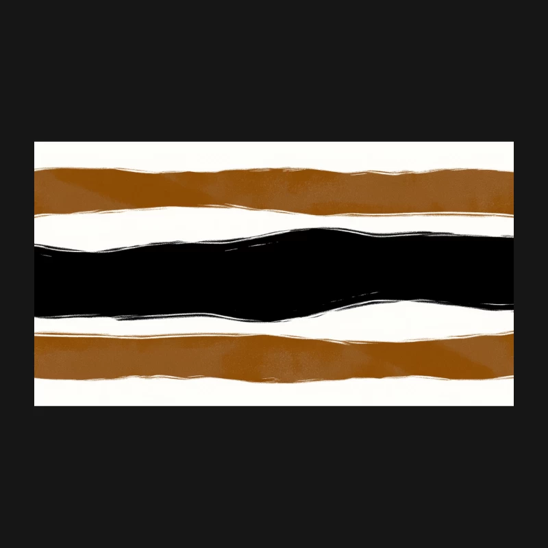 Minimalist Abstract Horizontal Striped Pattern Desk Mat