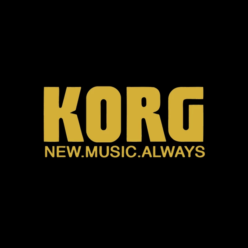 Korg Music Equipment Brand Logo in Yellow Pin