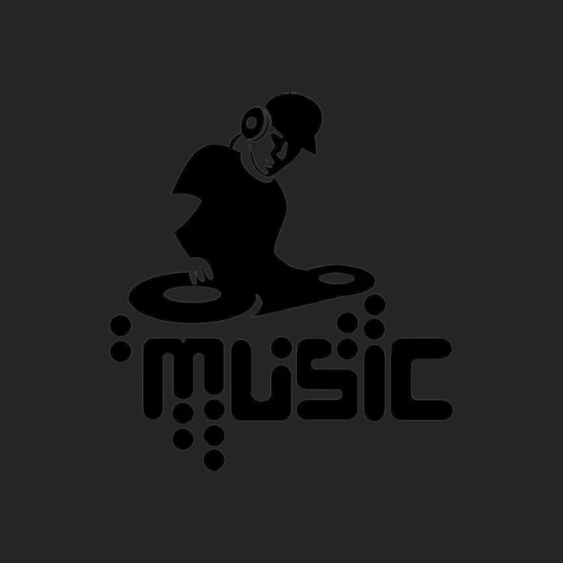 DJ Music Logo Male Pullover Sweatshirt