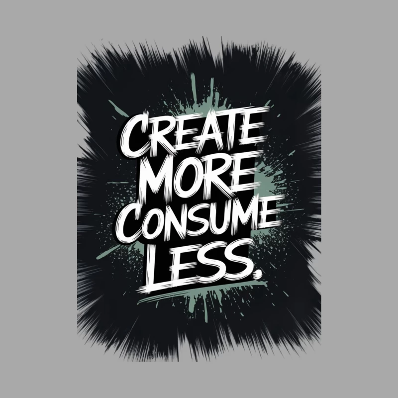 Inspiring Typography: Create More, Consume Less Female Pullover Hoodie