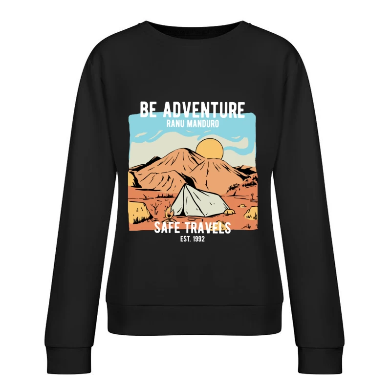 Abenteuer-Camping am Ranu Manduro Damen Pullover Sweatshirt