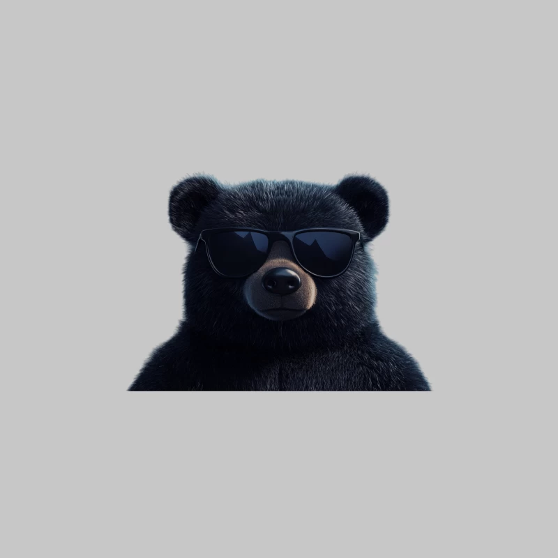 Cool Black Bear Wearing Sunglasses Female Long Sleeve T-Shirt