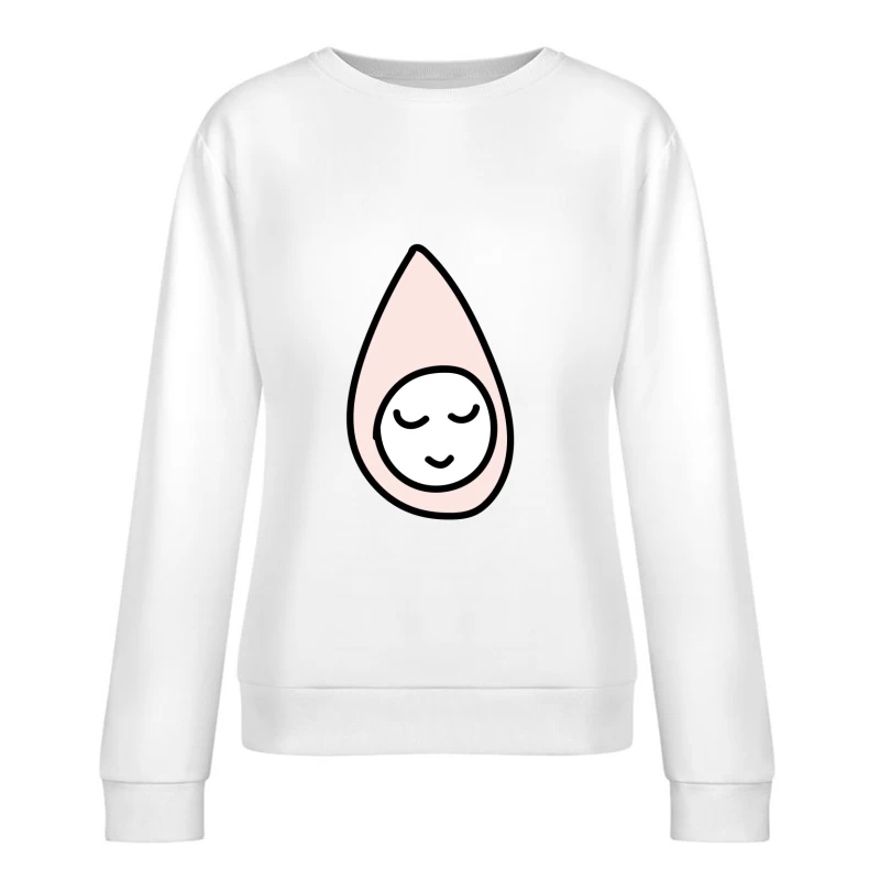 Goutte d'eau avec visage serein Femme Sweat-shirt à enfiler
