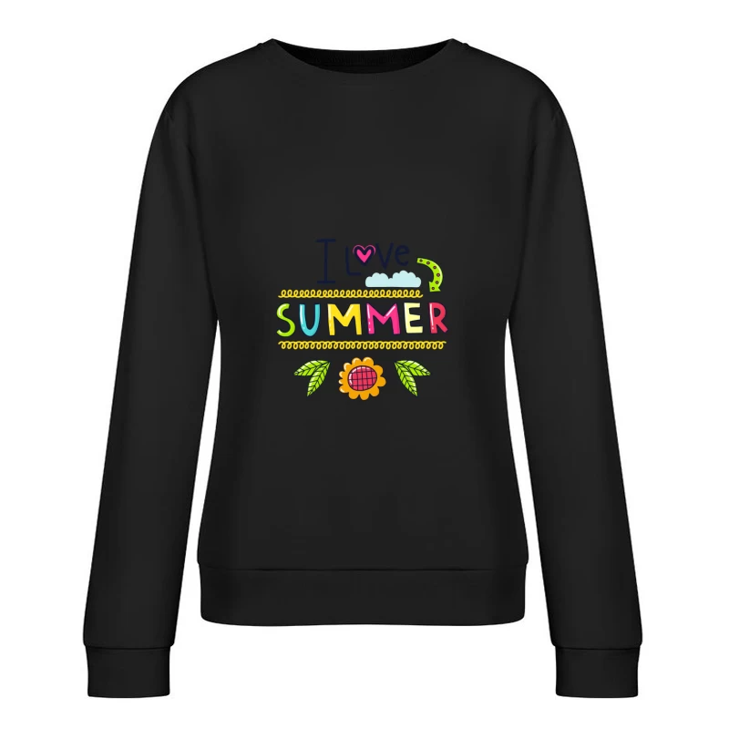 J'aime l'été coloré Femme Sweat-shirt à enfiler