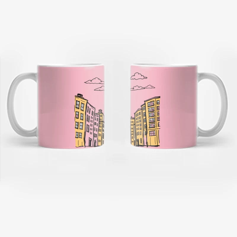 Cityscape Illustration Coffee Mug
