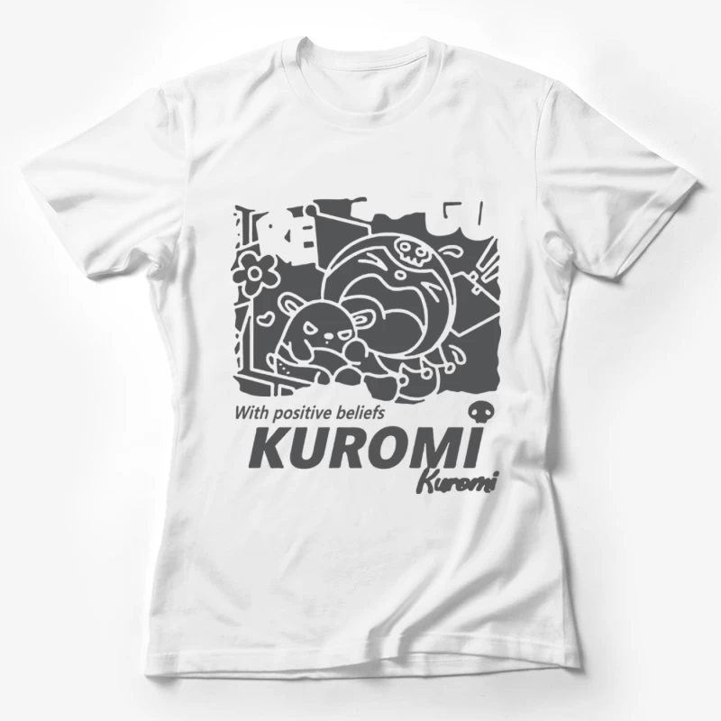 Kuromi und Freunde mit Blumen Damen T-Shirt