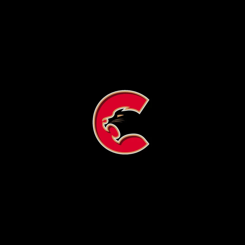 Red Cougar Letter C Sports Logo Design Coffee Mug