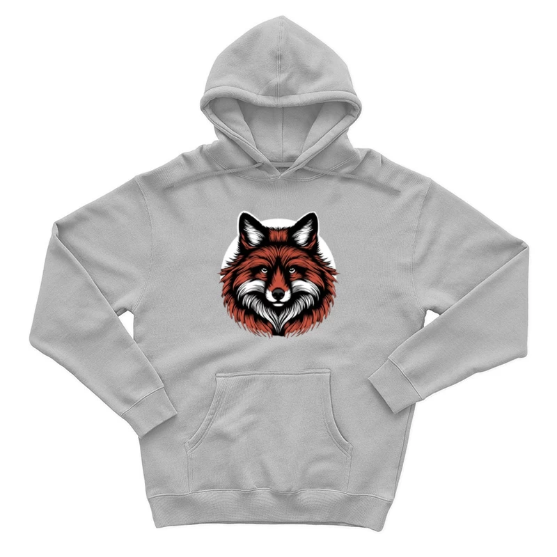 editable Dark Majestic Fox Male Pullover Hoodie