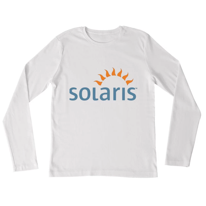 Solaris Operating System Logo with Sun Symbol Female Long Sleeve T-Shirt