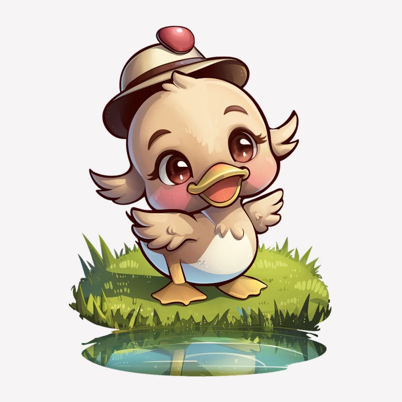 Un canard mignon dans un style cartoon Femme T-Shirt