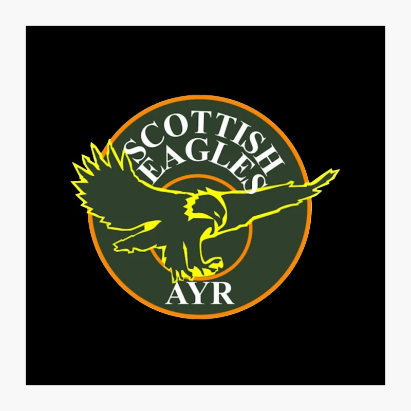 Scottish Eagles Ayr Sports Team Logo Pin